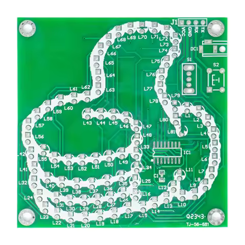 DIY Thumb Light LED Electronic Kit 81 LED Controllable Flashing MCU STC8G1K08 PCB Soldering Practice
