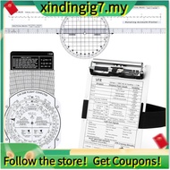 【】Aviation Pilot Tools Kit E6b Flight Computer Calculator Aviation Aluminum Kneeboard Essential Pilo