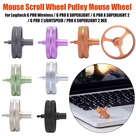 Aluminum Alloy Metal Rolling Wheel Replacement Part Mouse Pulley Accessories for Logitech G Pro Wire