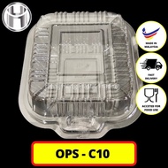 BENXON OPS-C10/BURGER CLEAR/TRANSPARENT BOX/TRAY WITH LOCK/DISPOSABLE PLASTIC CLEAR FOOD BOX-100PCS