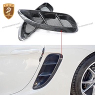 For Porsche 718 Boxster Cayman Car Accessories Carbon Fiber Side Vent Cover