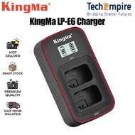 KingMa DSLR Camera Battery LP-E6NH LP-E6 LCD Dual Charger Set for Canon 5D MKIV 5D MKIII EOS R R5 R6