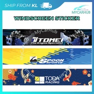 Windscreen Sticker Tomei SPOON Sport TODA Racing Design 52 X 10" Front Rear Carriage Mirror Sticker