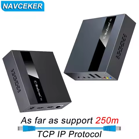 2023 Navceker HDMI KVM Extender Over IP RJ45 Ethernet Network KVM Extender USB HDMI 250M Over UTP/ST