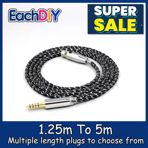 OCC Mixed OFC Twisting Nylon Earphone Cable For AKG K371BT Beyerdynamic DT177x GO Pioneer HDJ-X10 Se