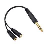 1/4 to 3.5mm Adapter, 3.5mm to 1/4 Headphone Adapter, 6.35mm 1/4 inch TRS Stereo Male to 2 Dual 3.5m