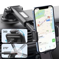 **包郵** [黑色] 車用吸盤式手機支架 吸盤式儀錶台可伸縮導航支架 [平行進口] YY3527