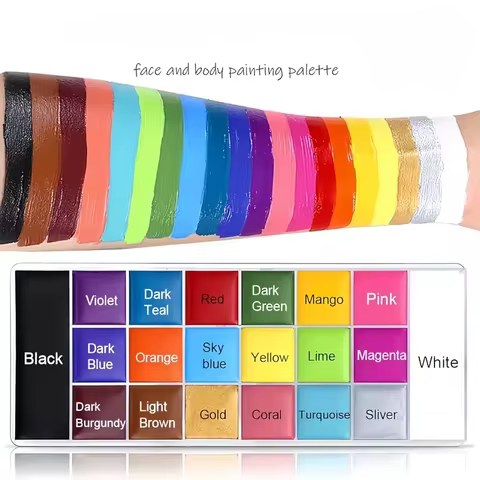 Face And Body Painting,Face & Body Paint Palette Makeup for Birthday Celebrations,Festivals,Hallowee