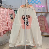 [N8061] CUGGI wide-form 2-sided thick fleece-lined SWEATER shirt