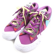 全新 Nike Kaws Sacai Blazer Low 紫色黃昏絨面革運動鞋，27 碼，男款，DM7901-500，含鞋盒。