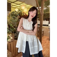 Fairy.store Aurora Top Embroidered Sleeveless Shirt TS2127