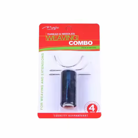 Factory Direct 4Pcs/set Hair Thread and SCurved Hair Needle Sewing Needle Set Nylon Hair Weaving Thr