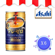 Asahi WONDA 頂級零糖咖啡 罐裝【日本直送】x 6