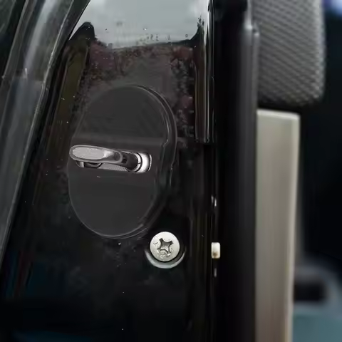 4Pcs Universal Car Door Lock Protector Covers Plastic Latch Guards Noise Dampening Car Door Lock Buc