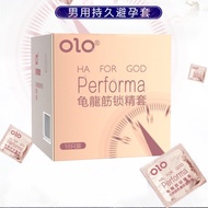 OLO安全套001龟龙筋狼牙套颗粒螺纹玻尿酸安全套/OLO 001 Condom