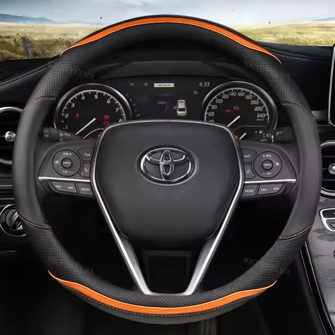 Car Steering-wheels Cover 37 38cm for Toyota 86 HiAce Innova Noah Prius Land Cruiser Prado Sienna Si