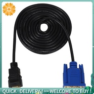 HDTV  Gold Male To VGA HD-15 Male 15Pin Adapter Cable 6FT 1.8M 1080P
