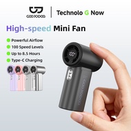 GOOJODOQ High-speed Pocket Fan 100 Speed Levels Fortable With LED Display