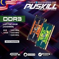 PUSKILL | DDR3 | 4GB/8GB | LAPTOP RAM