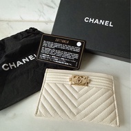 Chanel boy卡包 奶白色✨✨超美