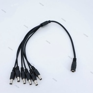 40cm DC 1 Female to 6 way Male Splitter Plug extension Cable 5.5*2.1mm connector 12V DC Power Supply