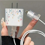IPHONE Cute 18w/ 20w Charger Case for Floral Pattern Charger Protectoriphone