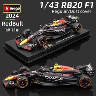 C Bburago 1:43 Red Bull Racing Rb20 F1 Model 1 Verstappen 11 Perez Alloy Car 2024 Season Formul