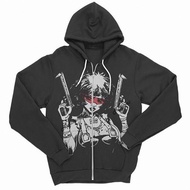 Zip Hoodie Y2K anime Long Sleeve Black Hip Hop Oversized Hoodies Grunge egirl Punk Autumn Winter Str