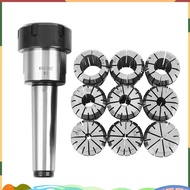 10Pcs ER32 Spring Collets Set 2/4/6/8/10/12/16/18/20mm + MT3  ER32 Collet Chuck Morse Taper Holder