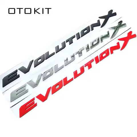 Evolution X Letters ABS Plastic Car Styling Emblem Badge Automobile Refitting Trunk 3D Sticker Decal