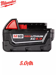 【ขายตรงจากโรงงาน】milwaukee แบตเตอรี่ลิเธียม 18V มิลวอกี้ สว่านไฟฟ้าแบตเตอรี่ลิเธียม 18650 ของเครื่อง