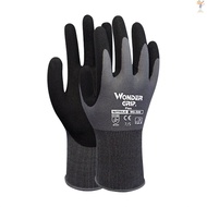 1-Pair Nitrile Impregnated Work Gloves Safety Gloves for Gardening Maintenance Warehouse for Men and Women (Black Gray S)  Tolo-5.21