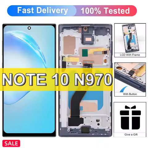 TFT Screen For Samsung Galaxy Note 10 N970F LCD Display Touch Screen Digitizer Assembly Replacement 