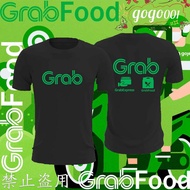 Baju Sulam Grab Simple Grab Food RIDER T-Shirt Ready Stock Baju Grab Food Delivery Pure Cotton Short