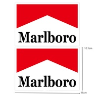 Marlboro สติกเกอร์แต่งที่บังแดดหน้ารถยนต์รถมอเตอร์ไซด์กันรอยขีดข่วนอุปกรณ์ตกแต่งรถมอเตอร์ไซด์สติ๊กเก