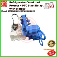 A1E8 8100 Refrigerator OverLoad Protect + PTC Start Relay with Holder 11 PIN For Samsung Zanussi Ele