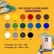 YAY EPOXY FLOOR PAINT 1L &amp; 5L PROTECTIVE  WATERPROOF COATING . Epoxy Floor Paint