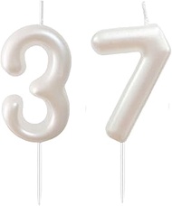 2.36" 37th 73rd Number Candles Birthday Gifts for Women Men Birthday Decorations Birthday Candles Nu