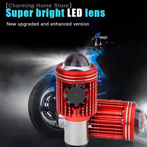 【M】Motorcycle Headlight Bulb Moto Spotlights H4/H6 12V LED Bulb 8000LM Motorbike Head Lamp Dual Colo