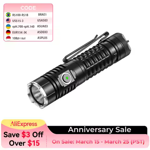 Wurkkos TS22 Rechargeable 21700 LED Flashlight XHP70D HICRI Powerful Max 4500LM with Magnet Tail & R