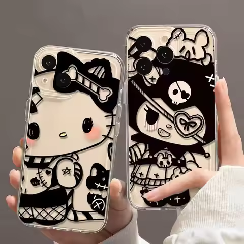 For Realme 16 15T 15 14 Pro Plus 13 12 11 10 C83 C75 C71 C63 C55 Hello Kitty Kuromi Cartoon Clear Sh