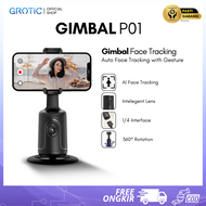 GROTIC P01 Gimbal Kamera 360°AI Face Tracking Gesture Control untuk HP Smartphone
