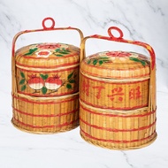 Chinese Wedding Basket Rental 12-inch rattan-weaved / Perfect for Guo Da Li