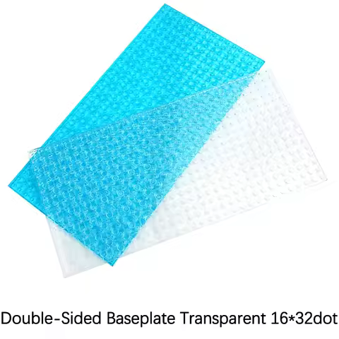 32x32 Double-Sided Baseplate 16x32 Dots Transparent Figures Clear Base Plate Building Blocks City Co