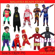 Kids SuperHero Costume-Hulk, Spider-Man, Batman, Ironman, Goku, Ultraman, Robin, Optimus, Bumblebee, Flash, Spider-Black, DeadPool