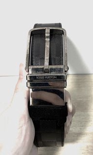 LV 雙面黑色皮帶