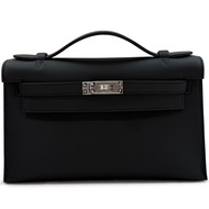 Hermès Black Swift Kelly Pochette Palladium Hardware, 2025