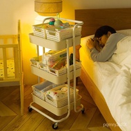 Cosmetic Storage Trolley Trolley Rack Floor Kitchen Movable Bedside Dormitory Storage Rack