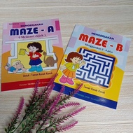 Maze Group Book Labyrinth/ Kindergarten Trace Searching/ PAUD HVS Paper/ IQ test/ origami/