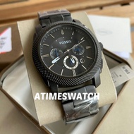 [ReadyStock] Fossil Original  MACHINE CHRONOGRAPH BLACK STAINLESS STEEL WATCH FS4552